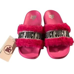 Juicy By Juicy Couture Womens Wake Slide Sandals Embellished Closure, Slip-On